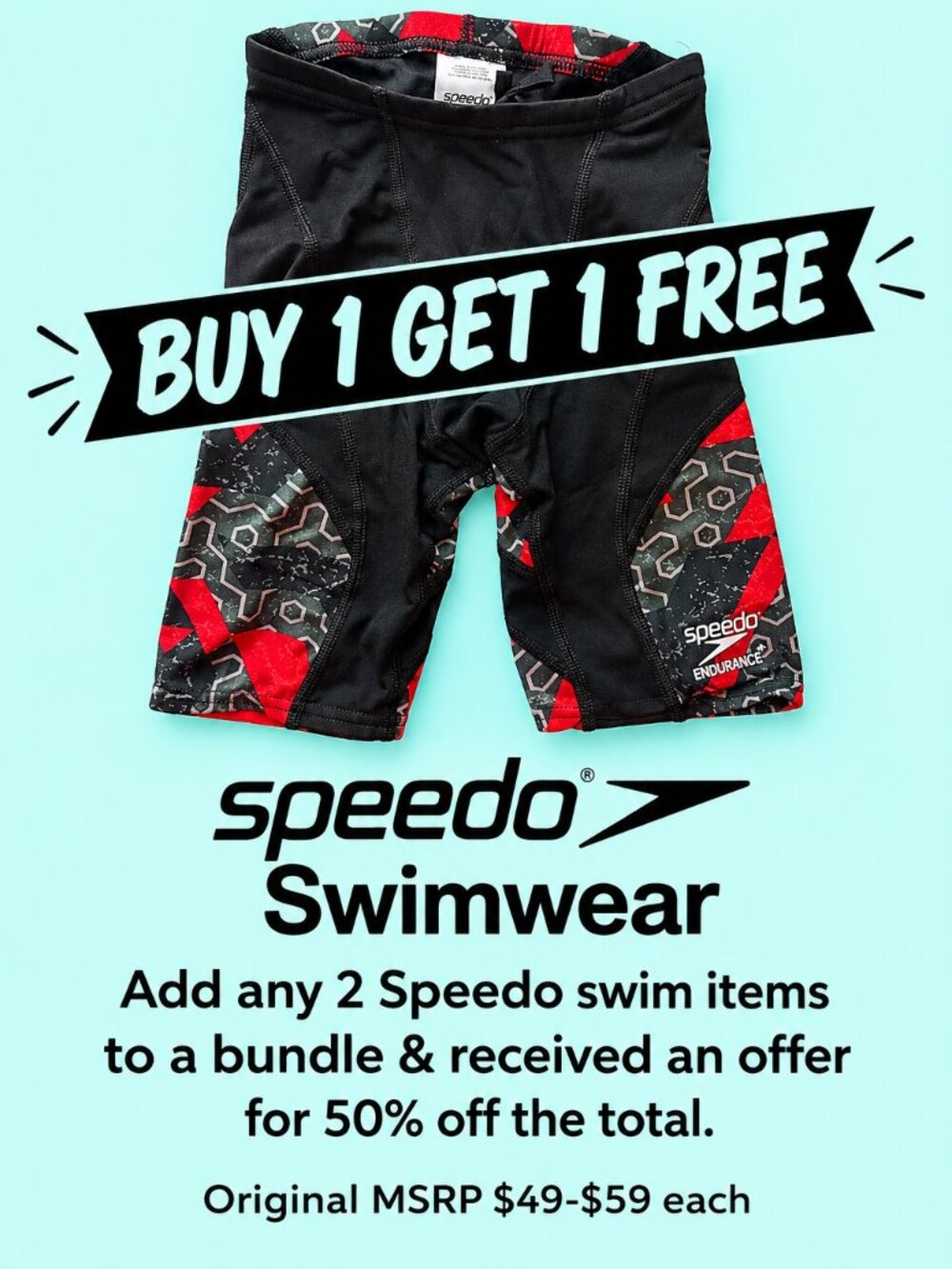 Speedo Youth Boys Swimwear Brief ML 22 Endurance+  Maroon Ruse Blocks Jammer NEW